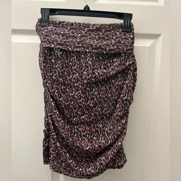 BA&SH Dina belted printed metallic chiffon mini skirt 2 - Picture 5 of 8